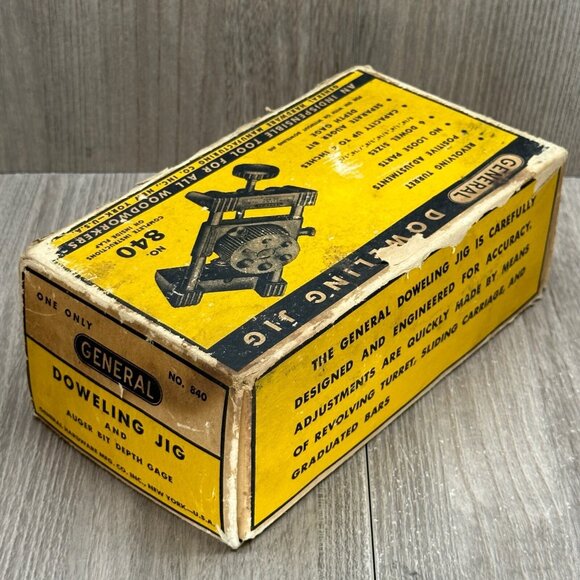 Vintage General Doweling Jig Original Box With Manual No. 840 USA Made Carpentry - Picture 12 of 16